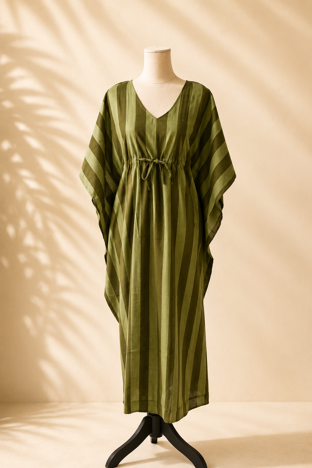 Olive Cotton Kaftan