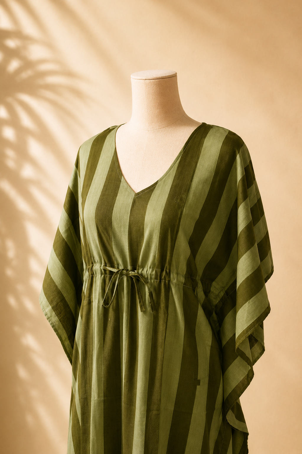 Olive Cotton Kaftan